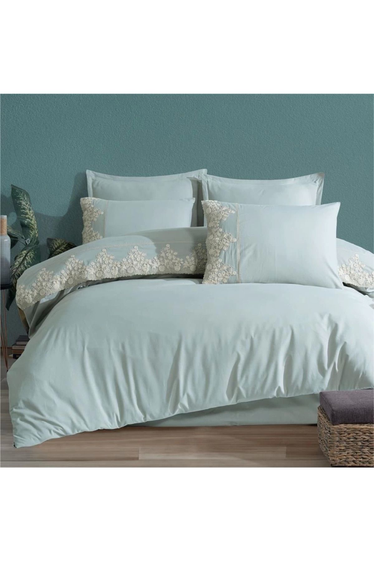 Yusuftex Clasy Nevresim Takimi Çift Kişilik Osela V5 Mint