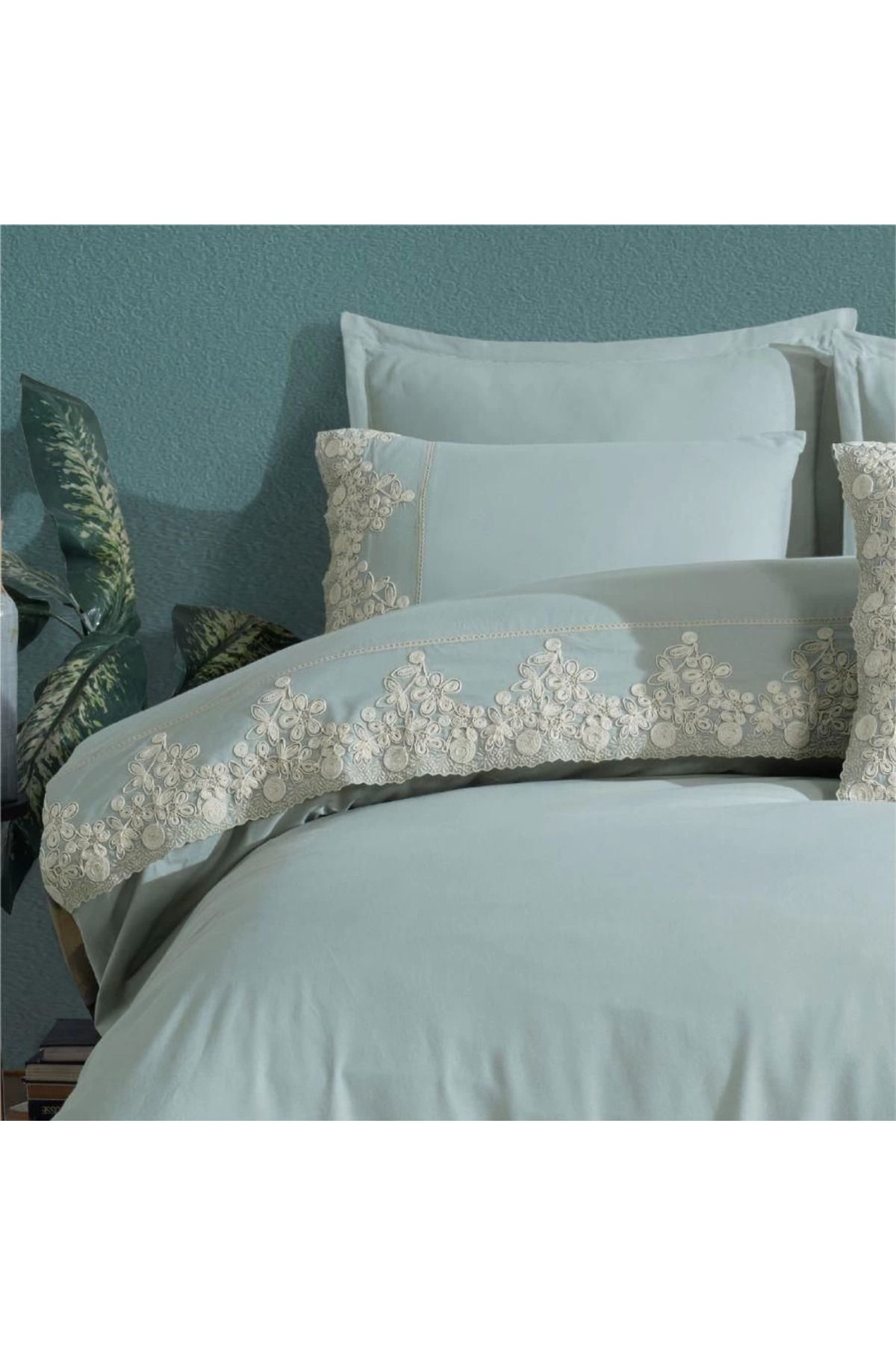 Yusuftex Clasy Nevresim Takimi Çift Kişilik Osela V5 Mint
