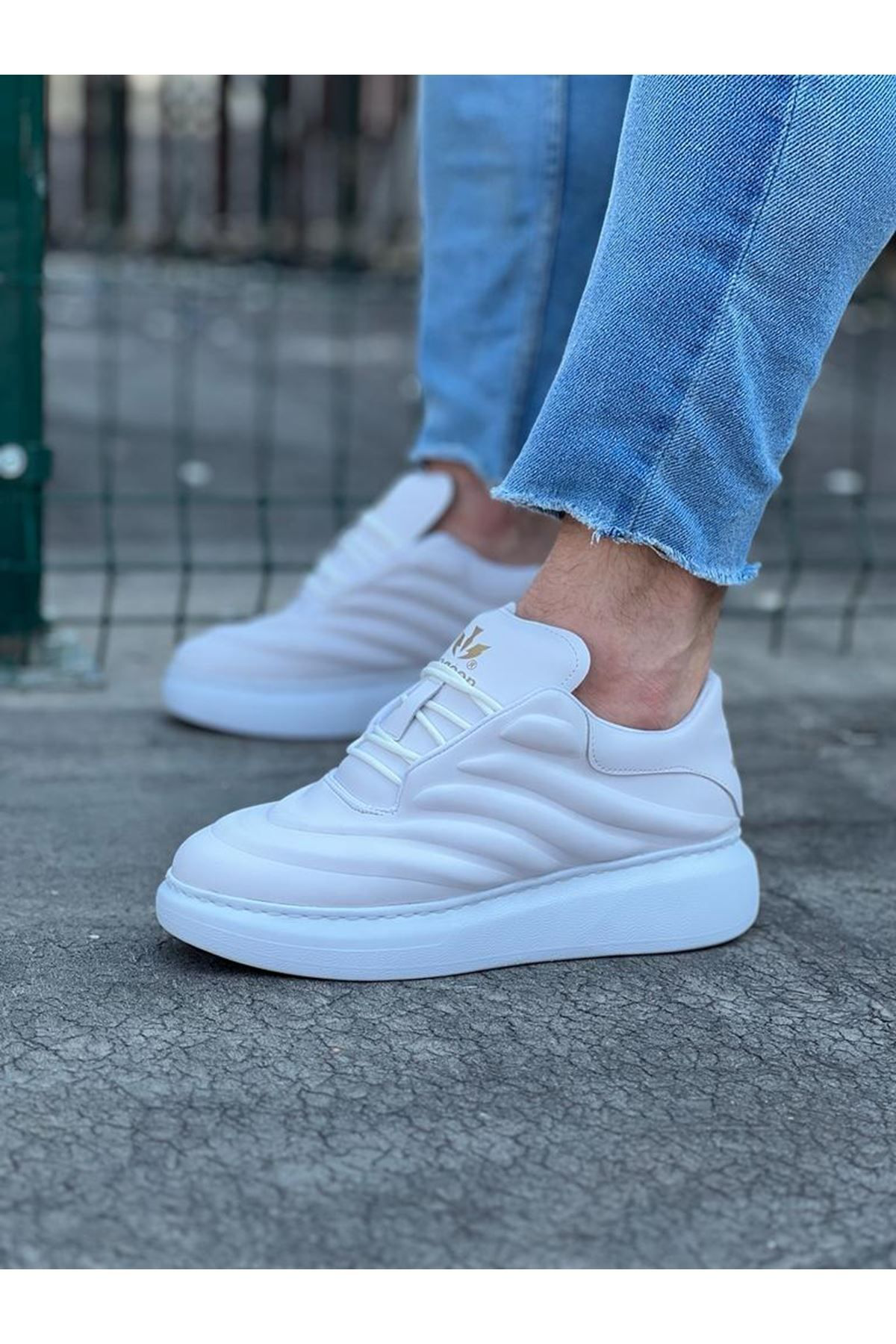 K&A Clz946 094 Beyaz Cilt Erkek Casual Ayakkabi