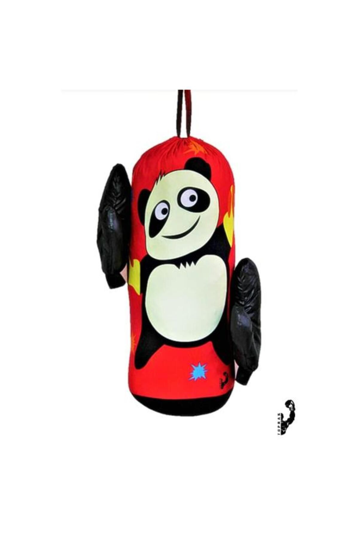 Ok Aksesuar Çocuk Boks Kum Torbasi Eldiven Dahil 2-6 Yaş Panda