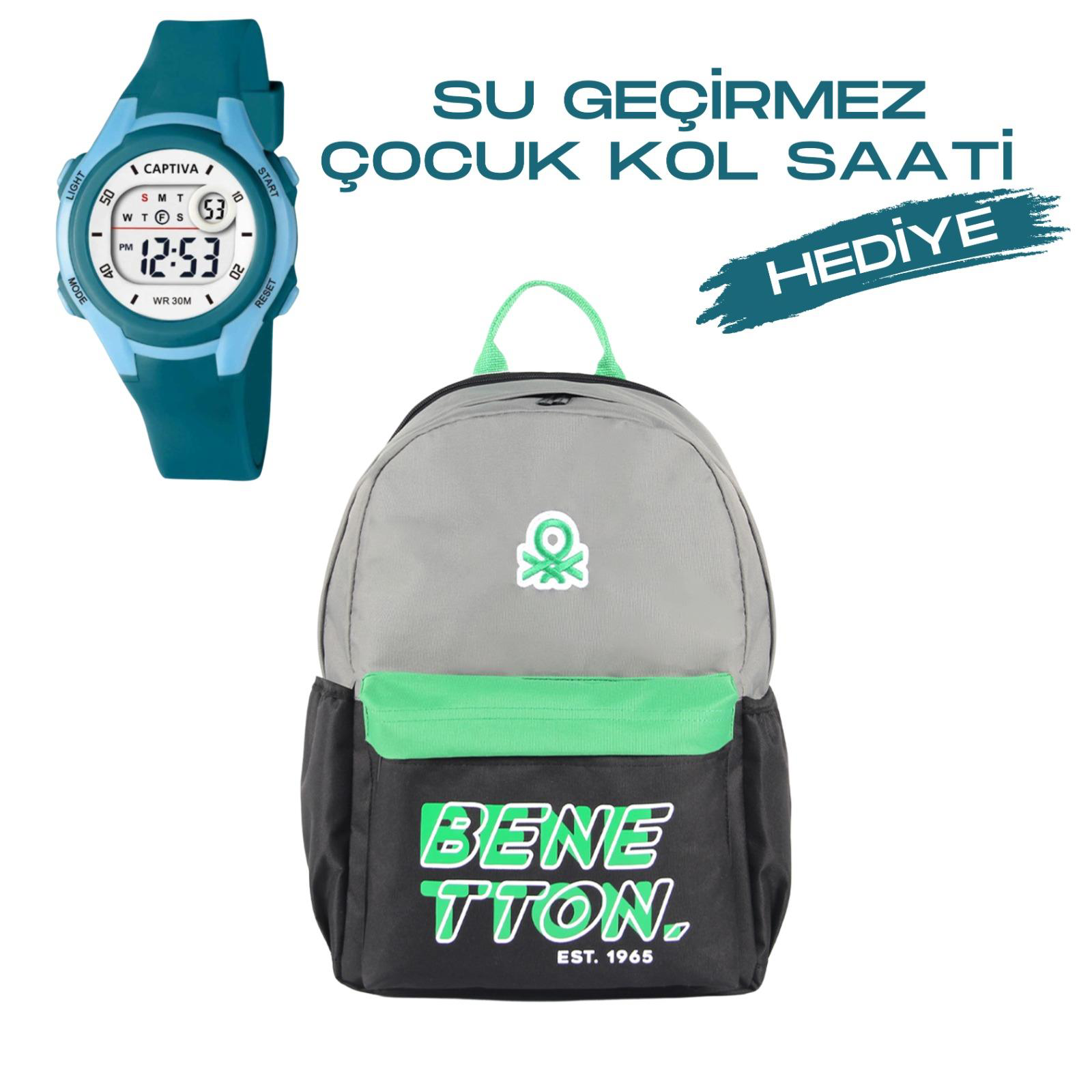 United Colors Of Benetton Çocuk Kol Saati Hediyeli Benetton Büyük Kapasiteli Çocuk Okul Çan