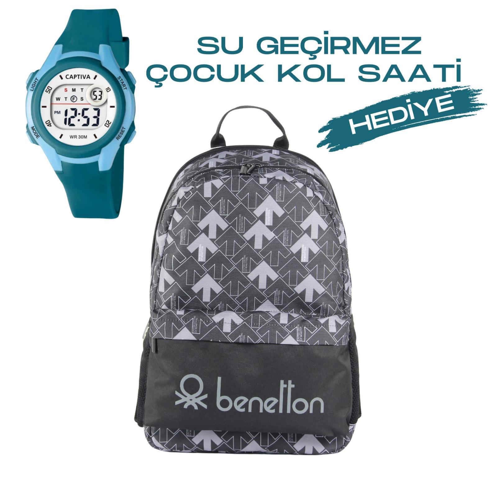 United Colors Of Benetton Çocuk Kol Saati Hediyeli Benetton Büyük Kapasiteli Çocuk Okul Çan