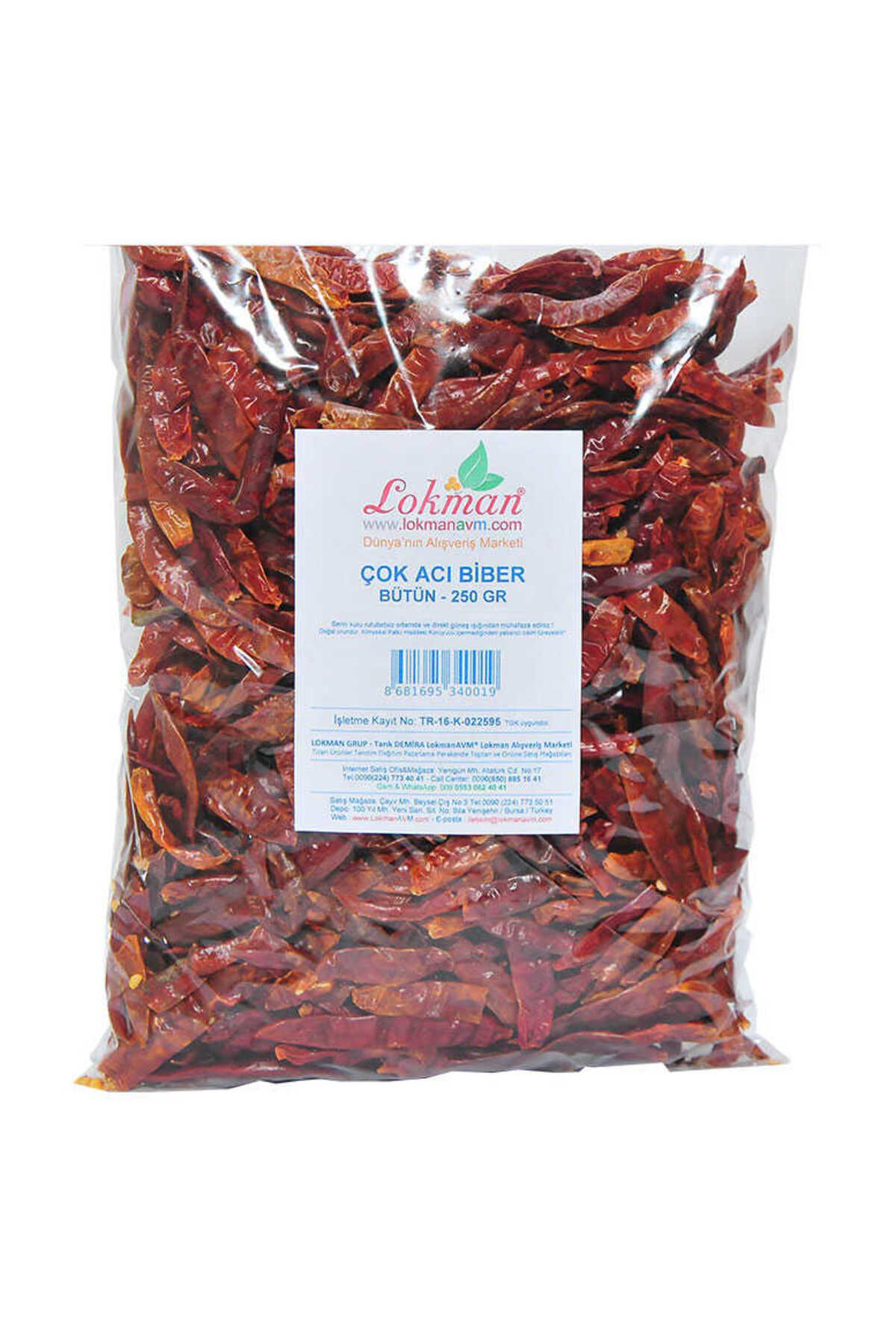 K&A Çok Aci Biber Zehir Aci Bütün Biber 250 Gr Paket