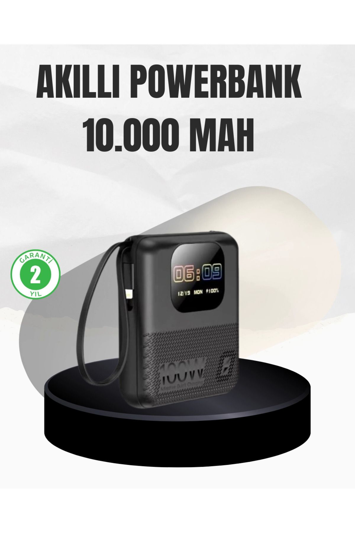 Pamiravm Çoklu Cihaz Destekli 10000 Mah Powerbank Akilli Ekranli Taşinabil