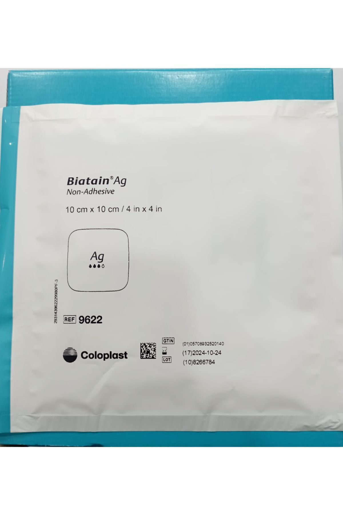 Mg Coloplast Biatain Ag Non-Adhesive 10X10 Cm Ref:9622