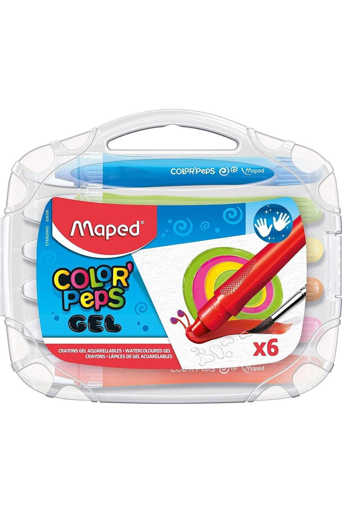 Maped Color Peps Jel Mum Boya 6 Renk Plastik Çantali 3154148363064