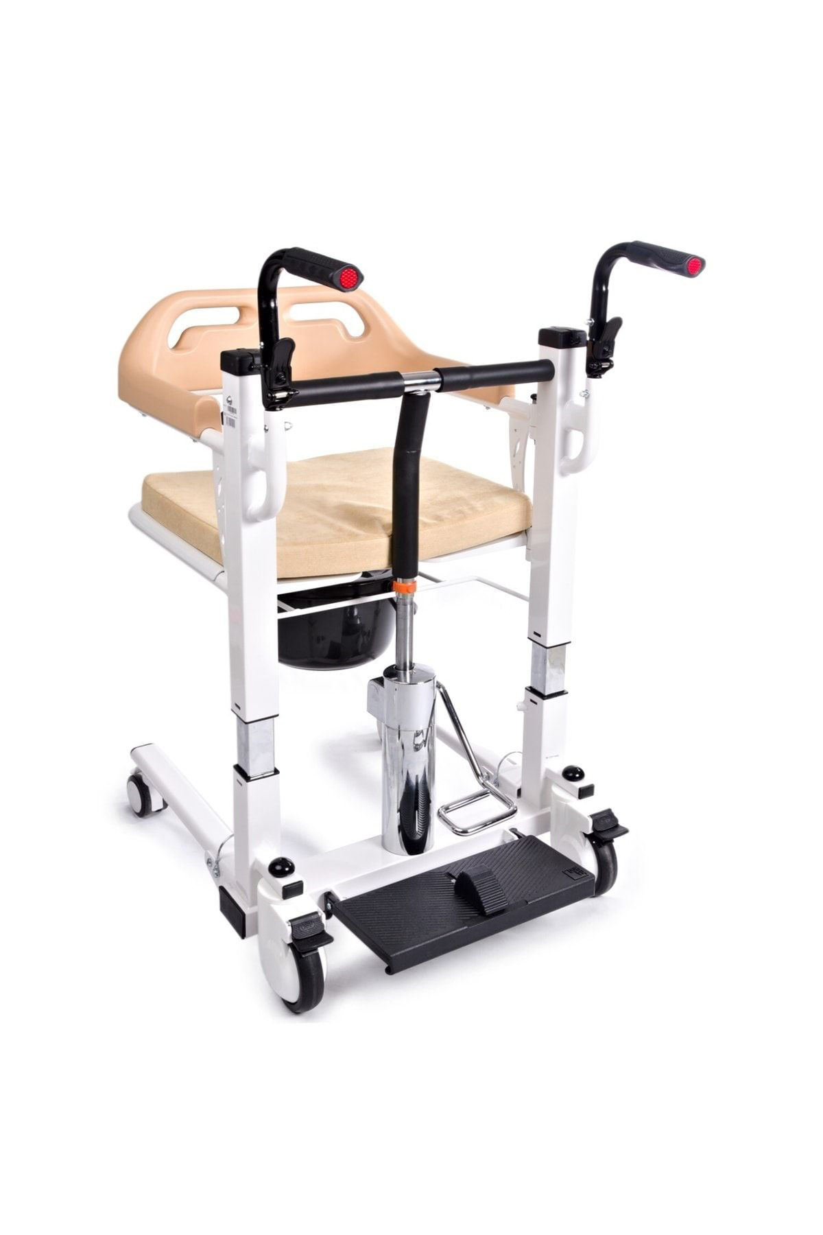Medcenter Comfort Plus Dm-160 Tuvaletli Tekerlekli Ayak Pedalli Manuel Sand
