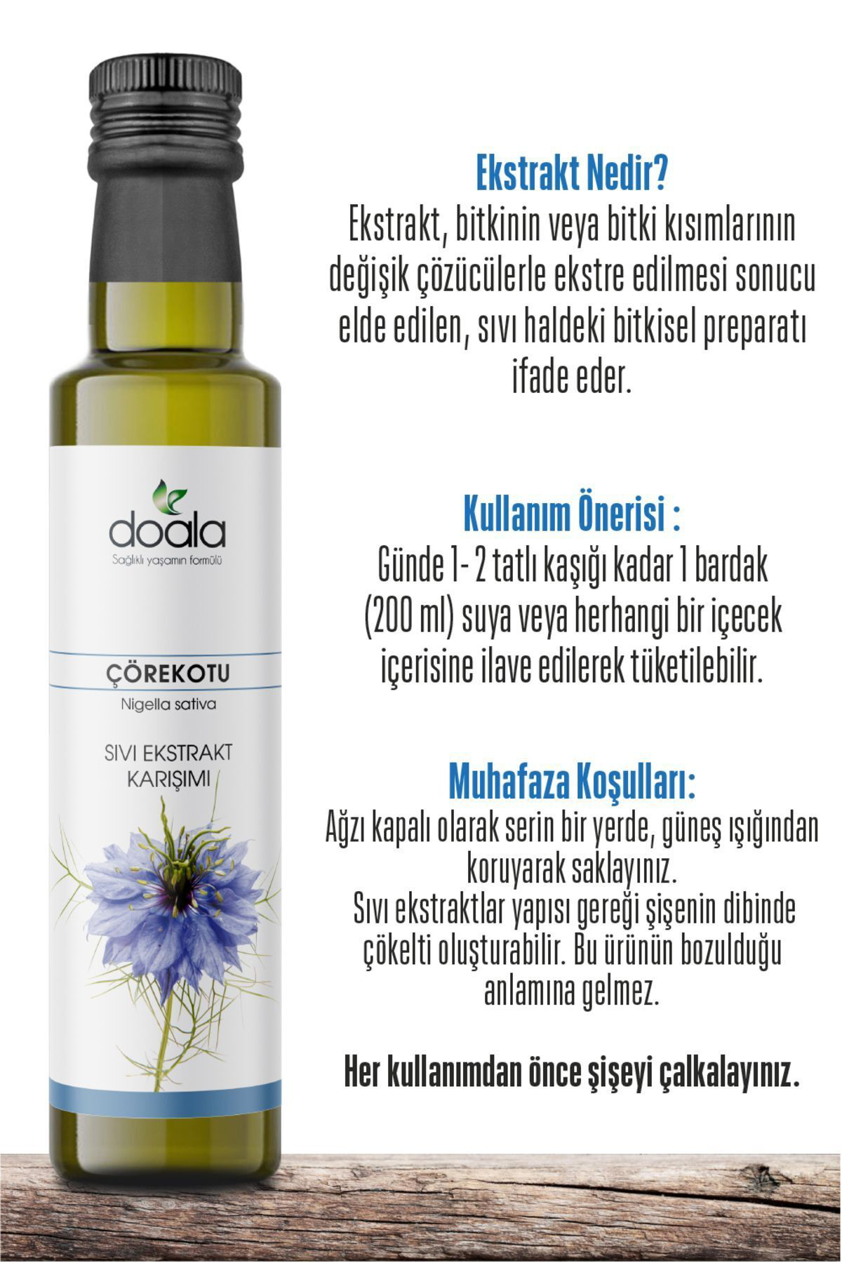 Doala Çörek Otu Ekstresi 225 Ml