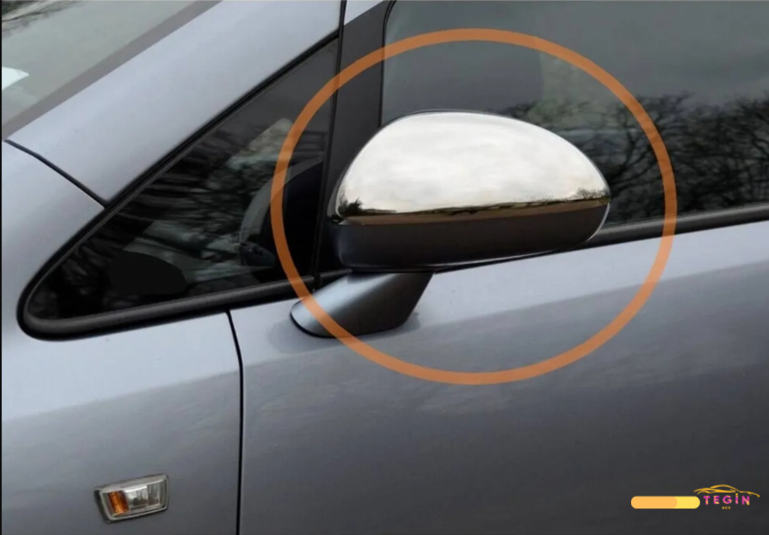 Corsa D HB 5D 2006-2015 Ayna Kapağı 2 Parça Paslanmaz Çelik