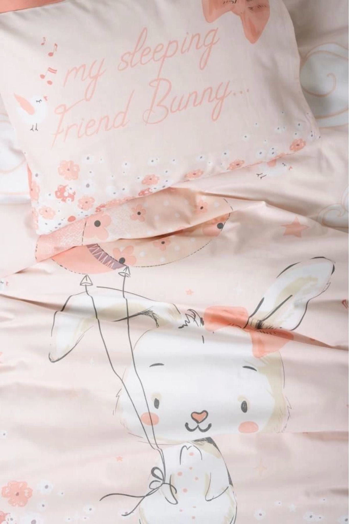 Yusuftex Cotton Box Bebek Nevresim Takimi Rapeti Somon