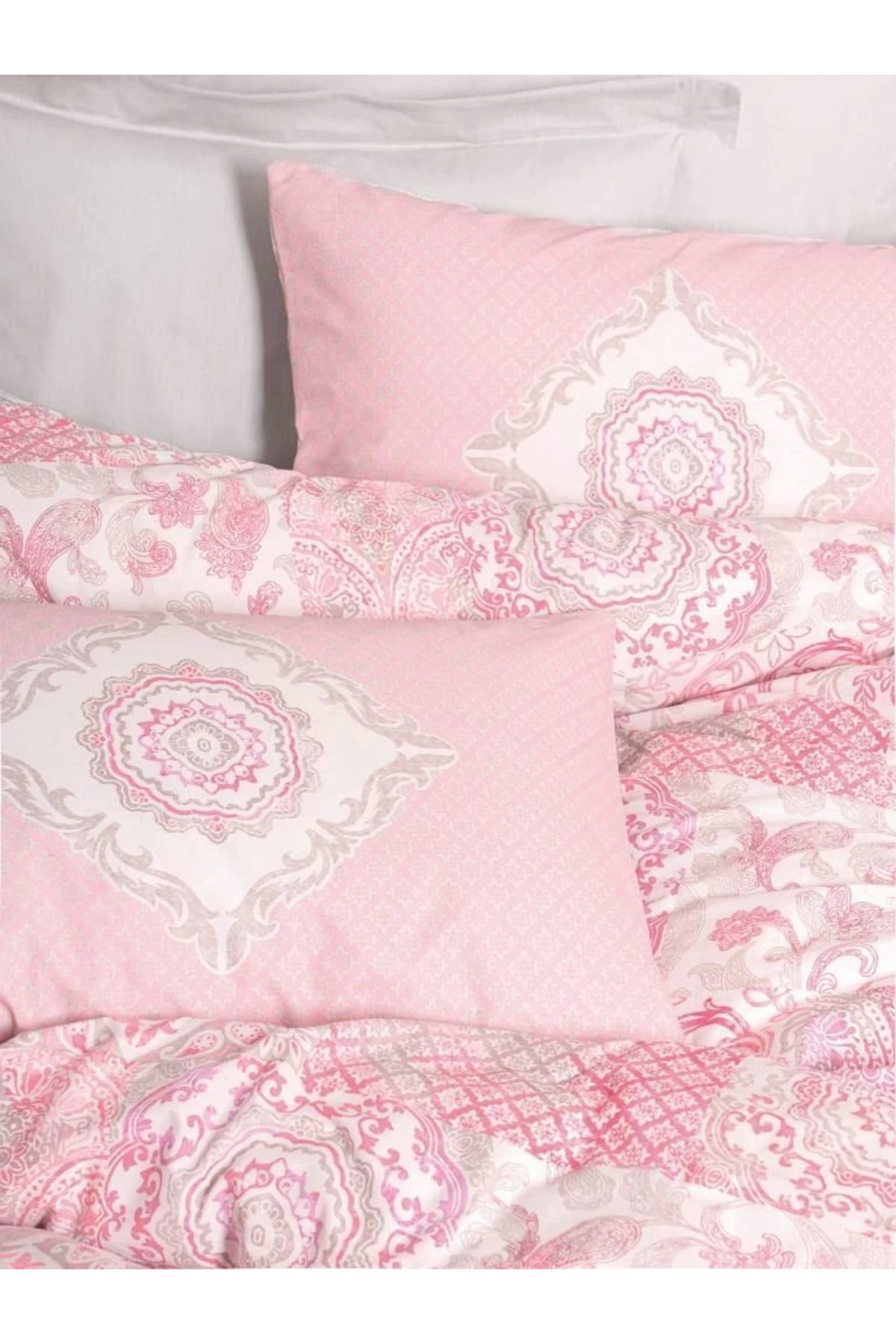 Yusuftex Cotton Box Bohem Nevresim Takimi Çift Kişilik Saldo Bej