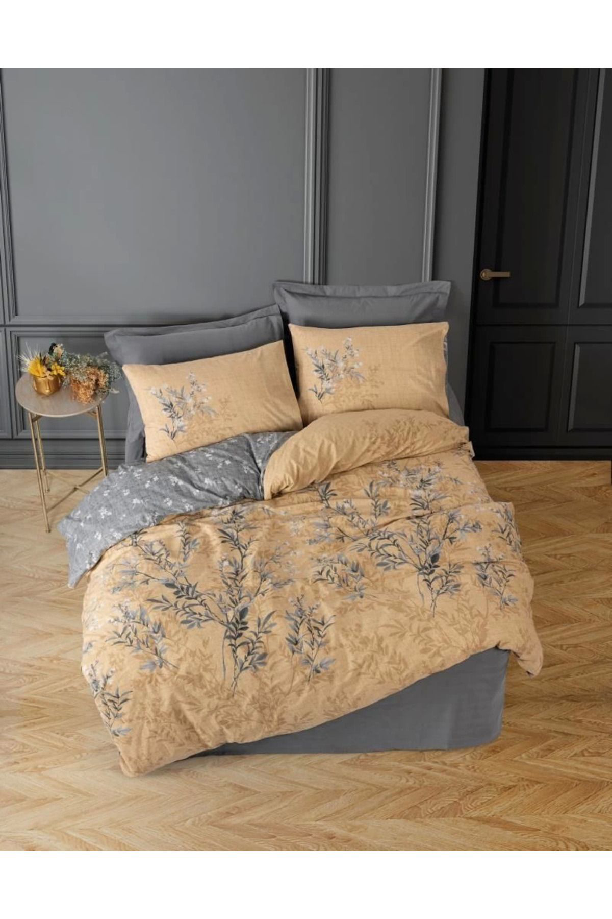 Yusuftex Cotton Box Çift Kişilik Nevresim Takimi Vera Gri