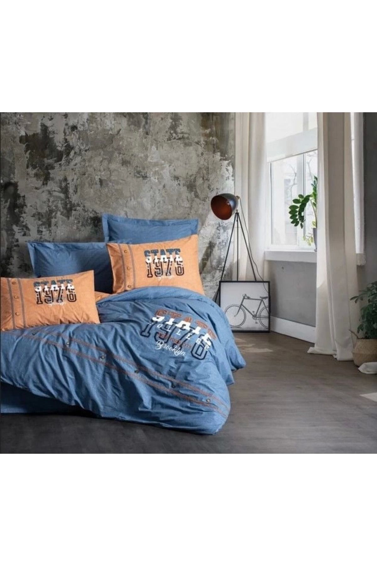 Yusuftex Cotton Box Mood Nakişli Ranforce Çift Kişilik Nevresim Takimi Sta