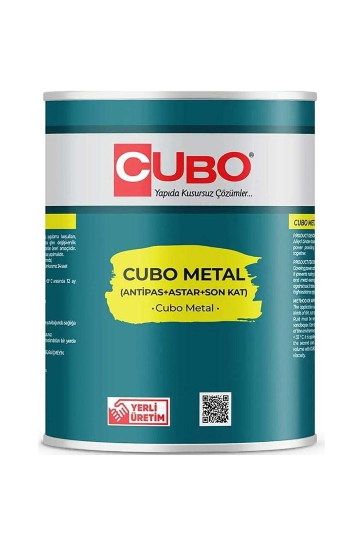 K&A Cubo Metal Pas Boyasi Beyaz 2,5 Litre