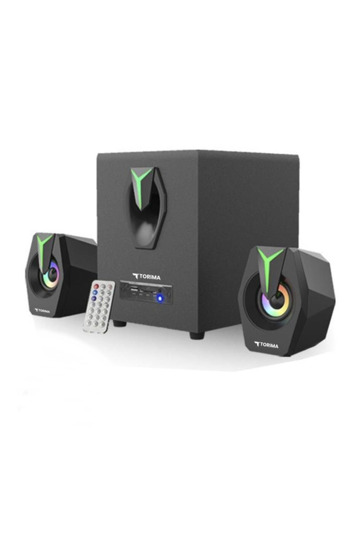Torima D38 Rgb İşikli Bluetooth Hoparlör - 2İn1 Subwoofer Hafiza Karti D