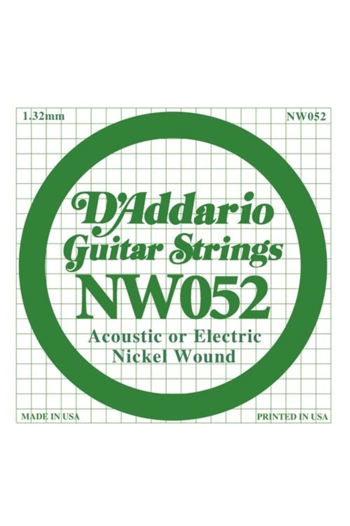 Daddario  Nw052 Elektro Ve Akustik Tek Tel, (Kalin Mi),