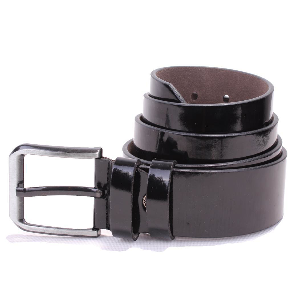 Dagoster  Dmk26-456 Siyah Rugan 4.5 Cm Suni Deri Erkek Kemer