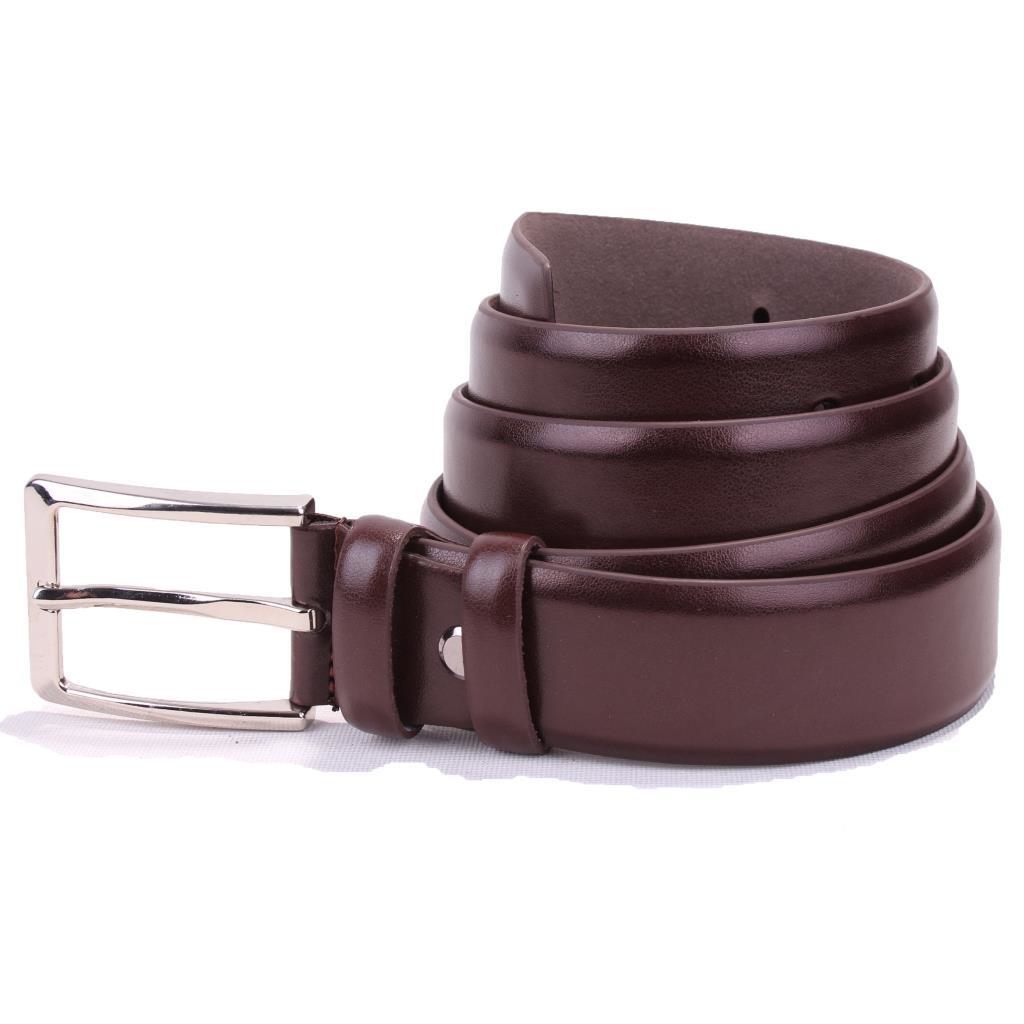 Dagoster  Dmk26-302 Koyu Kahve 3,5 Cm Suni Deri Erkek Kemer