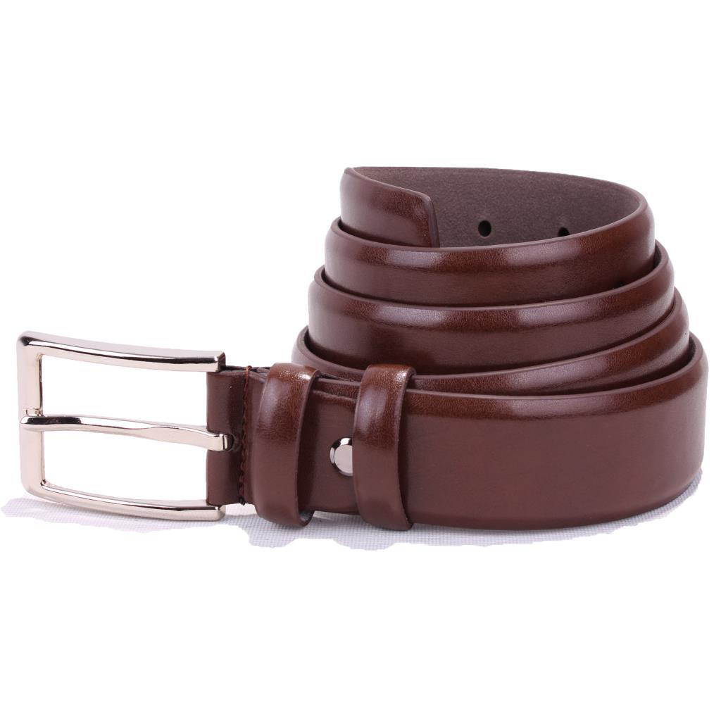 Dagoster  Dmk26-302 Kahve 3,5 Cm Suni Deri Erkek Kemer