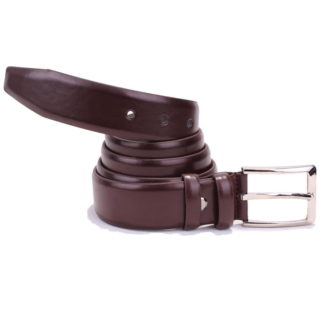 Dagoster  Dmk26-302 Koyu Kahve 3,5 Cm Suni Deri Erkek Kemer
