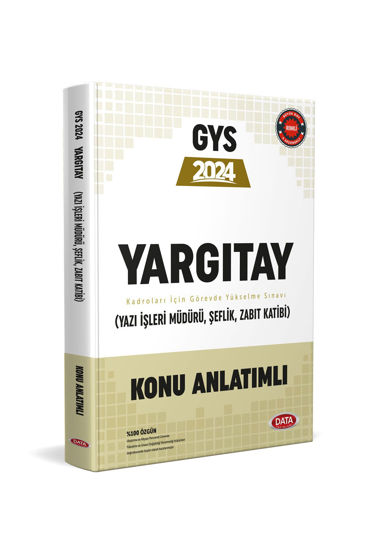 Data Yayinlari Data 2024 Gys Yargitay Yazi İşleri Müdürü, Şeflik, Zabit Katibi K