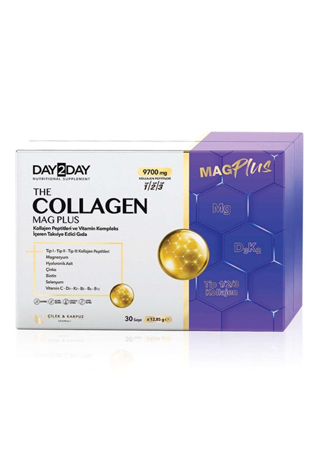 Day2day  The Collagen Mag Plus Çilek Karpuz Aromali 30 Saşe + Shak