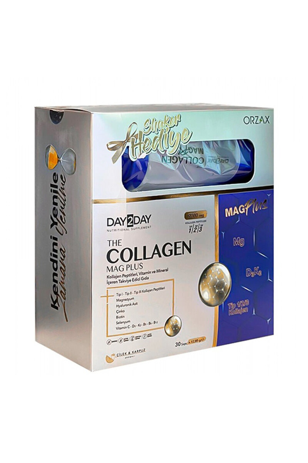 Day2day  The Collagen Mag Plus Çilek Karpuz Aromali 30 Saşe + Shak