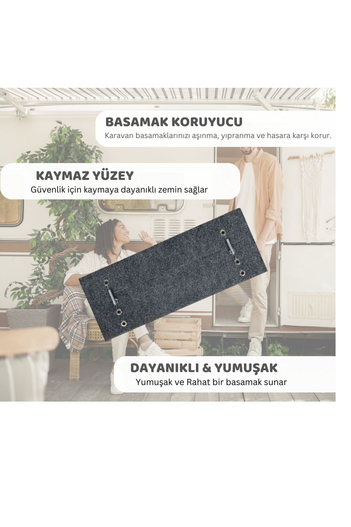 Beylini Dayanikli Karavan Basamak Halisi  Kolay Temizlenebilir  Yirtilmaz