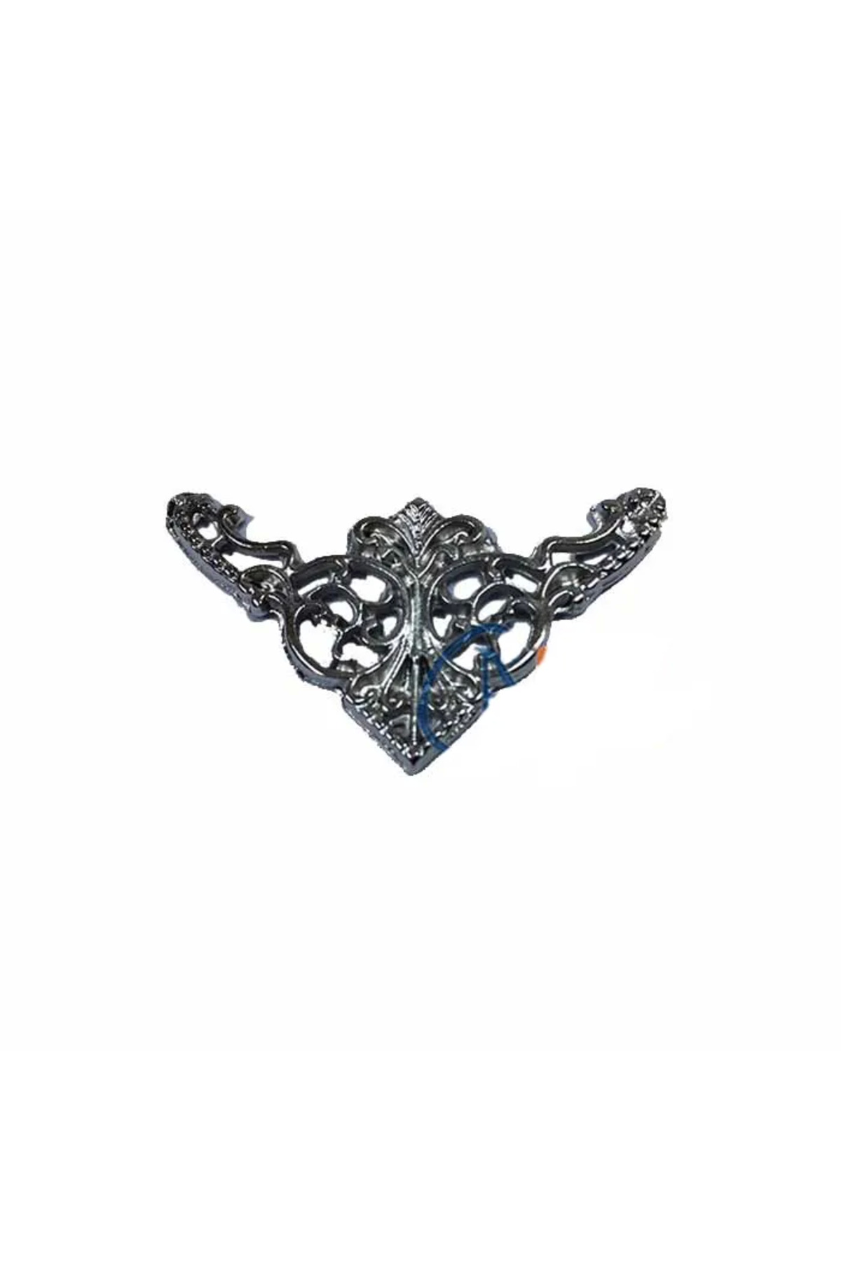2025 Moda Dekoratif Köşe Süsü, Köşelik - Küçük, 19X34mm, Nikel, 100 Adet