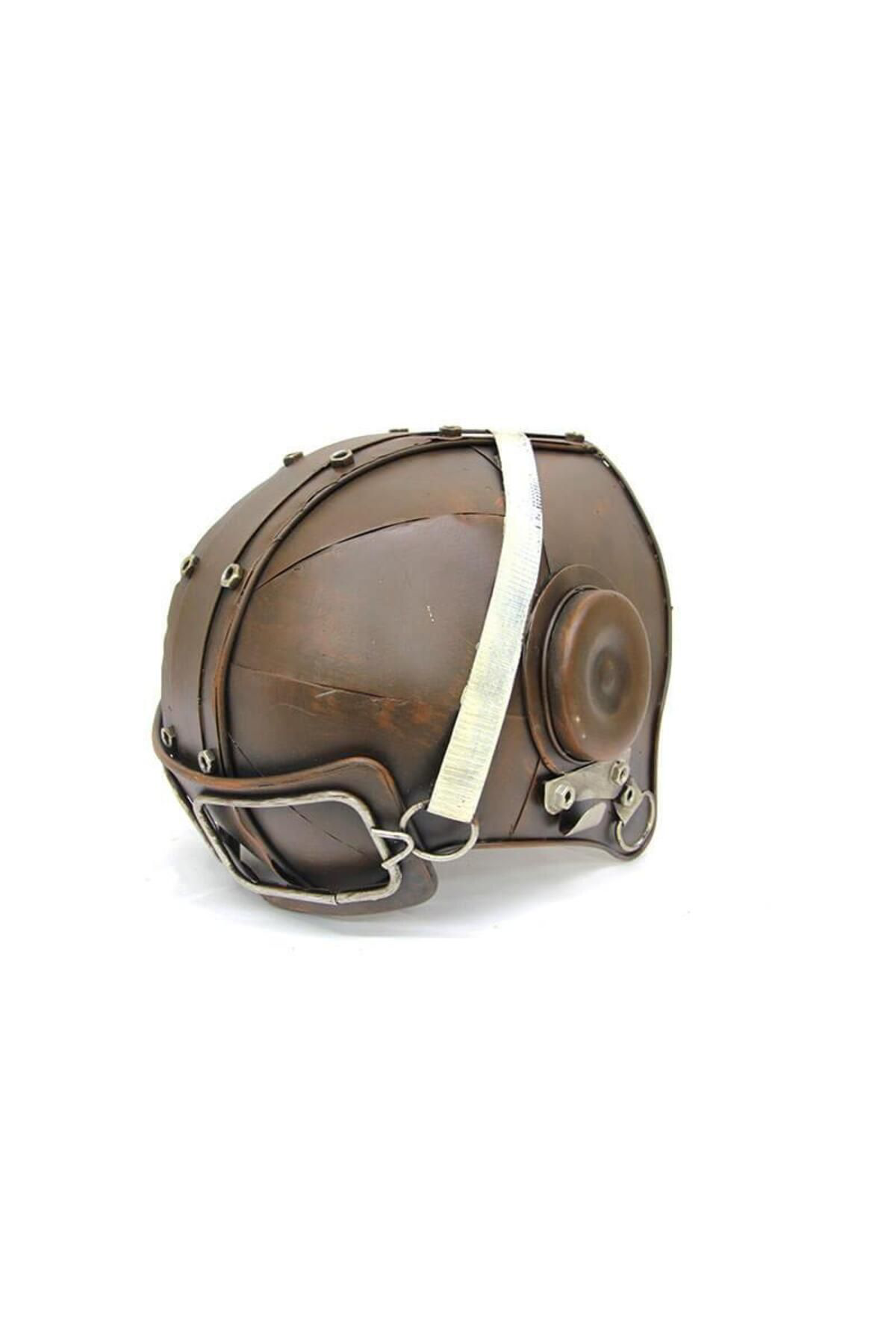 Zs Demir Dekoratif Metal Pilot Kaski Biblo Dekoratif Hediyelik