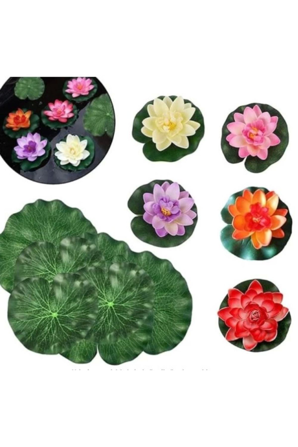 Yusuftex Dekoratif Yapay Lotus Çiçeği