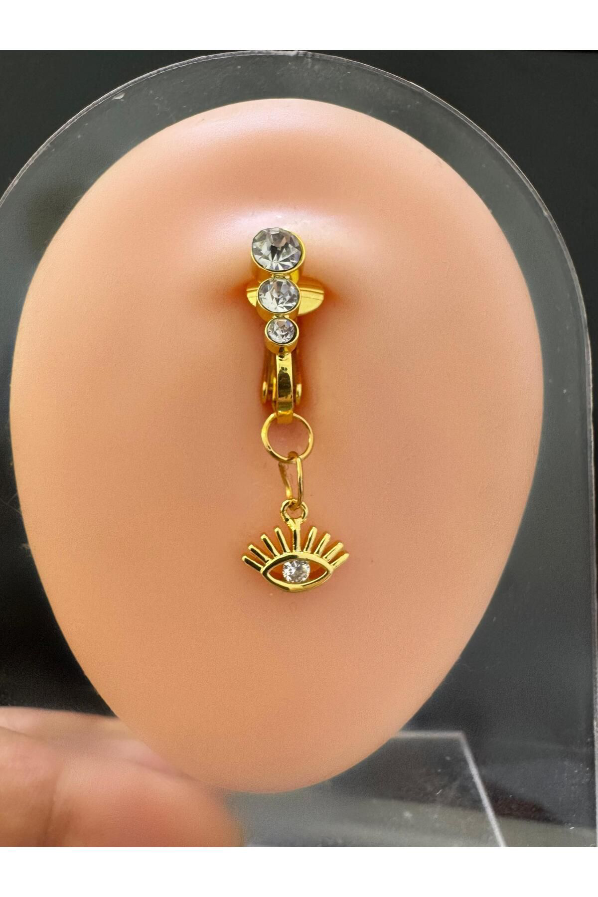 Arescollection Deliksiz ( Delik Gerektirmeyen) Klipsli Sikiştirmali Göbek Pierci