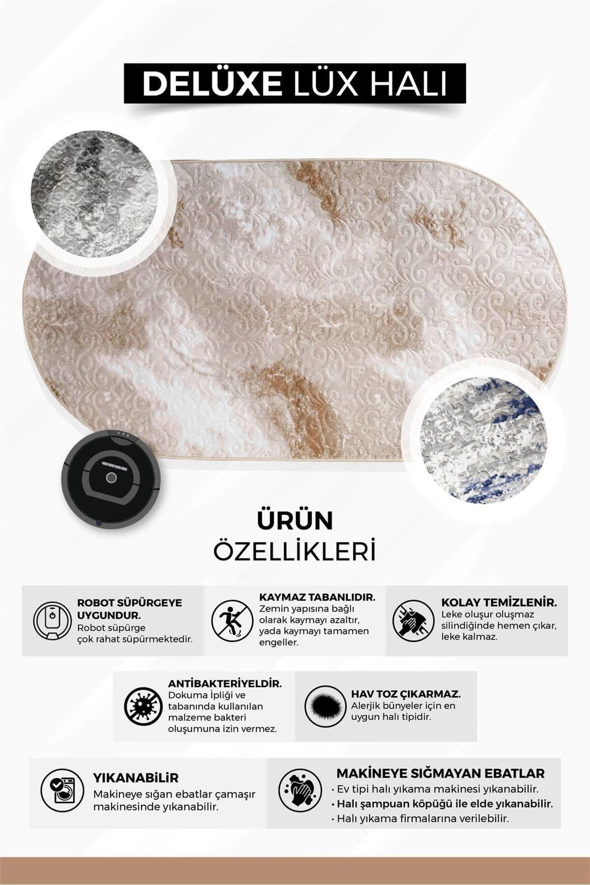 Dijidekor Delüxe Vizon Gri Saçaksiz Siyah Taban Yeni Kabartmali Model Halis