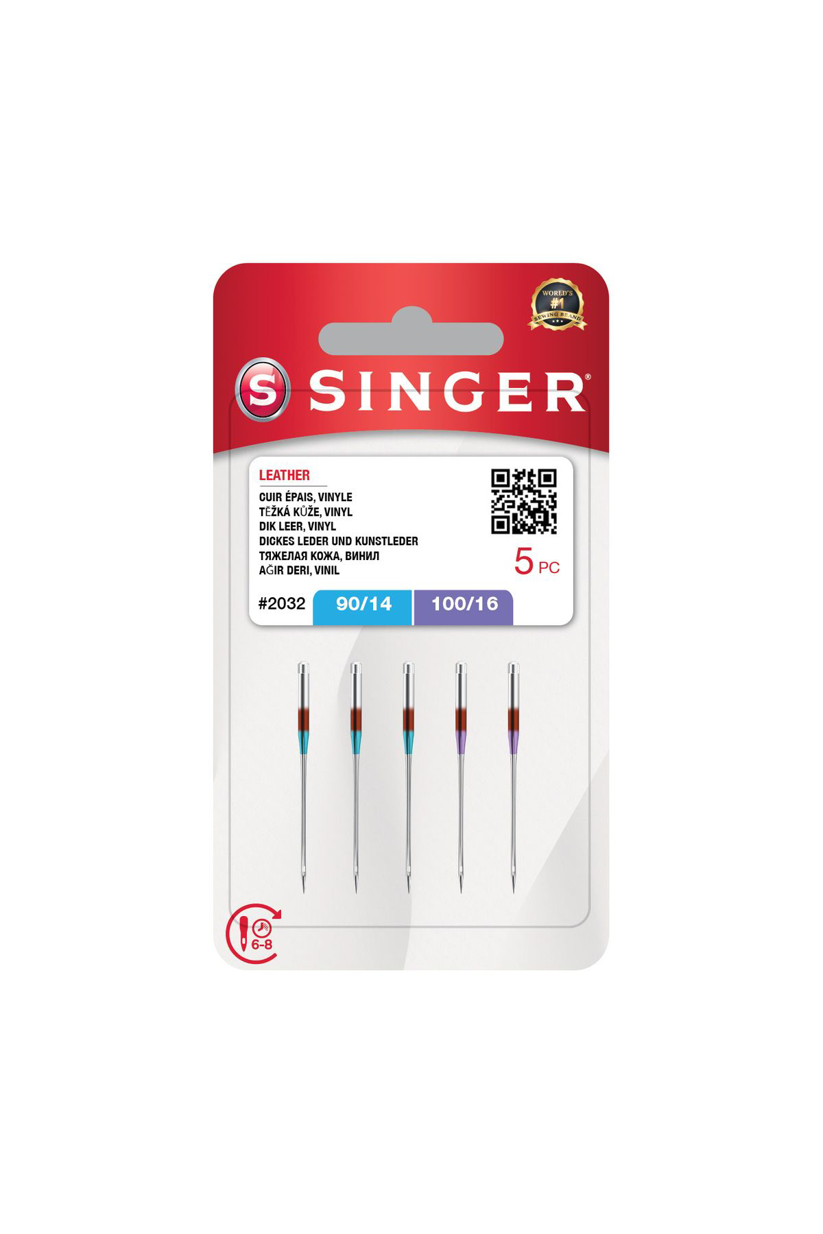 Ok Aksesuar Deri İğnesi Karişik (5'Li Blister)(3X14, 2X16 No.)