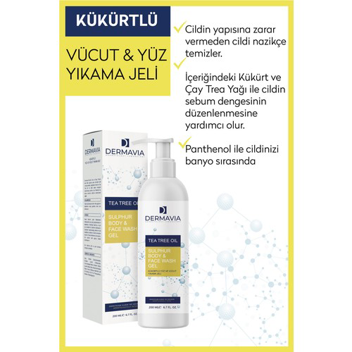 Alvita Dermavia Kükürtlü Yüz Ve Vücut Yikama Jeli 200Ml