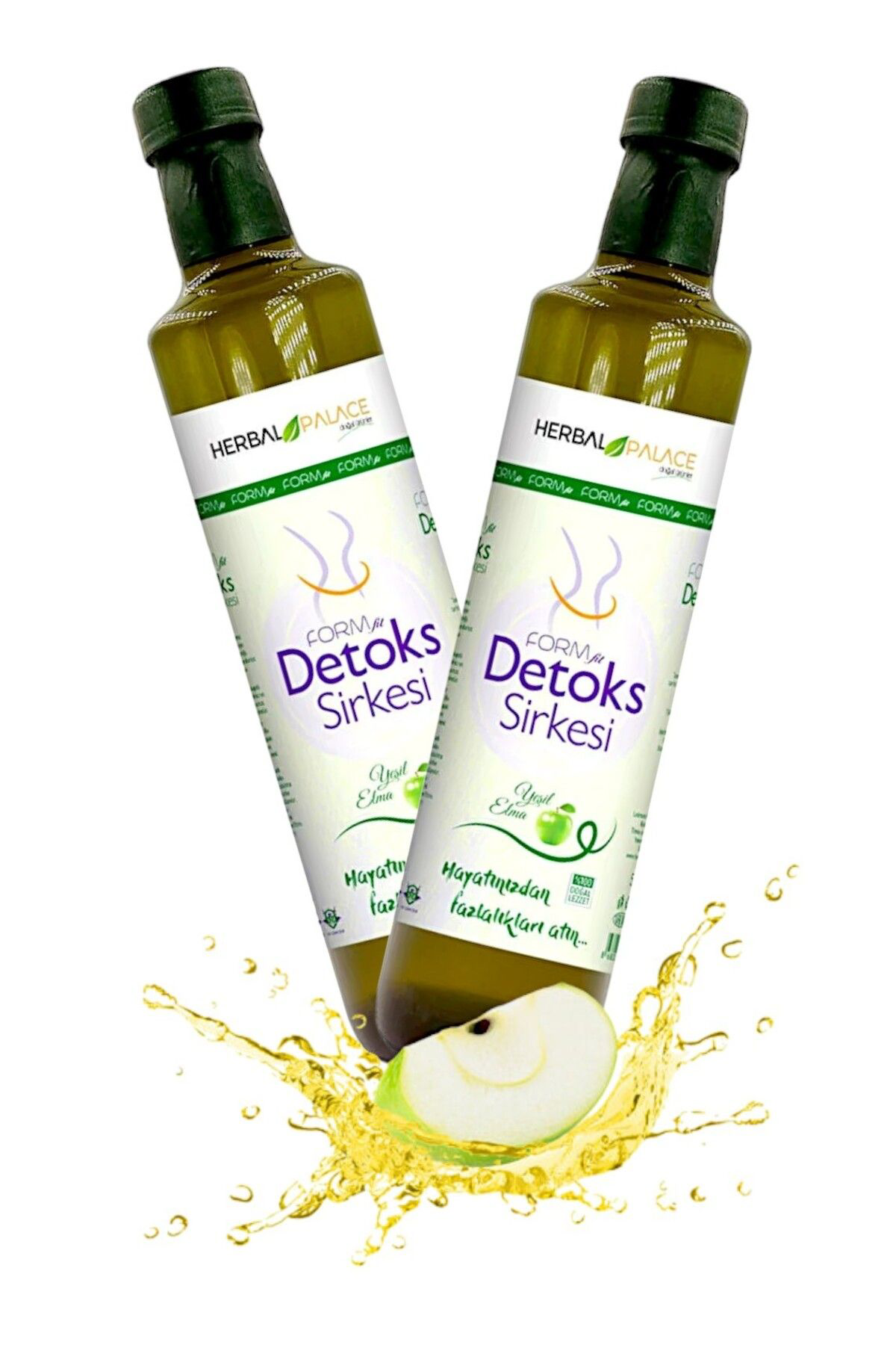 Herbal Palace Detox Sirkesi Yeşil Elma Aromali Formfit 500 Ml