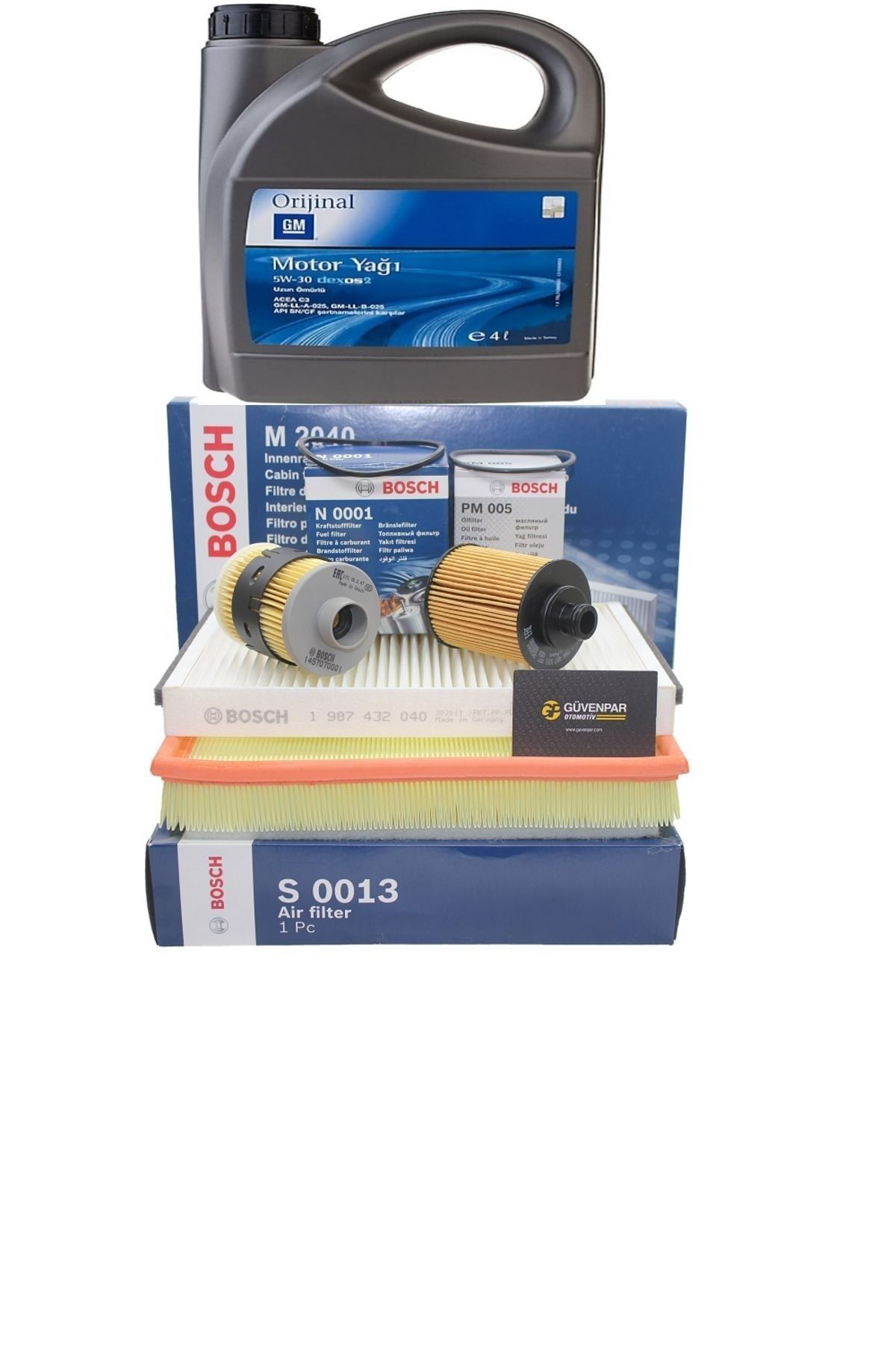 General Motors Dexos2 5W-30  Dpf Li 4Lt 2023 Ü.T +Bosch Opel Astra J 1.3 Cdti Fi
