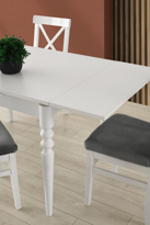 Sivas Gözde Mobilya Didim Bahar Açilir Mutfak Masa Sandalye Takimi 80X120