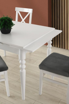 Sivas Gözde Mobilya Didim Bahar Açilir Mutfak Masa Sandalye Takimi 80X120