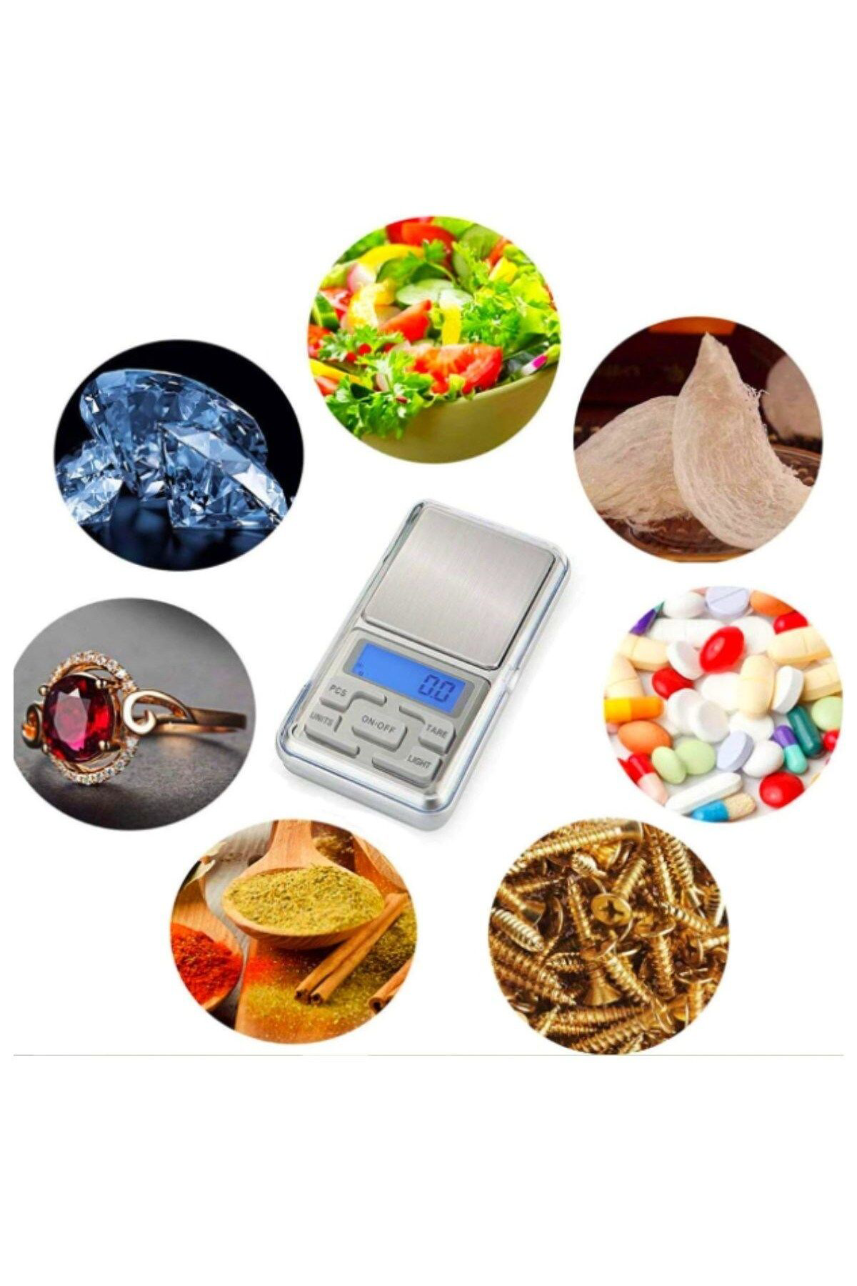 Ok Aksesuar Dijital Hassas Elektronik Cep Terazi Tarti 500 Gr 0.01 Gr Hassasi