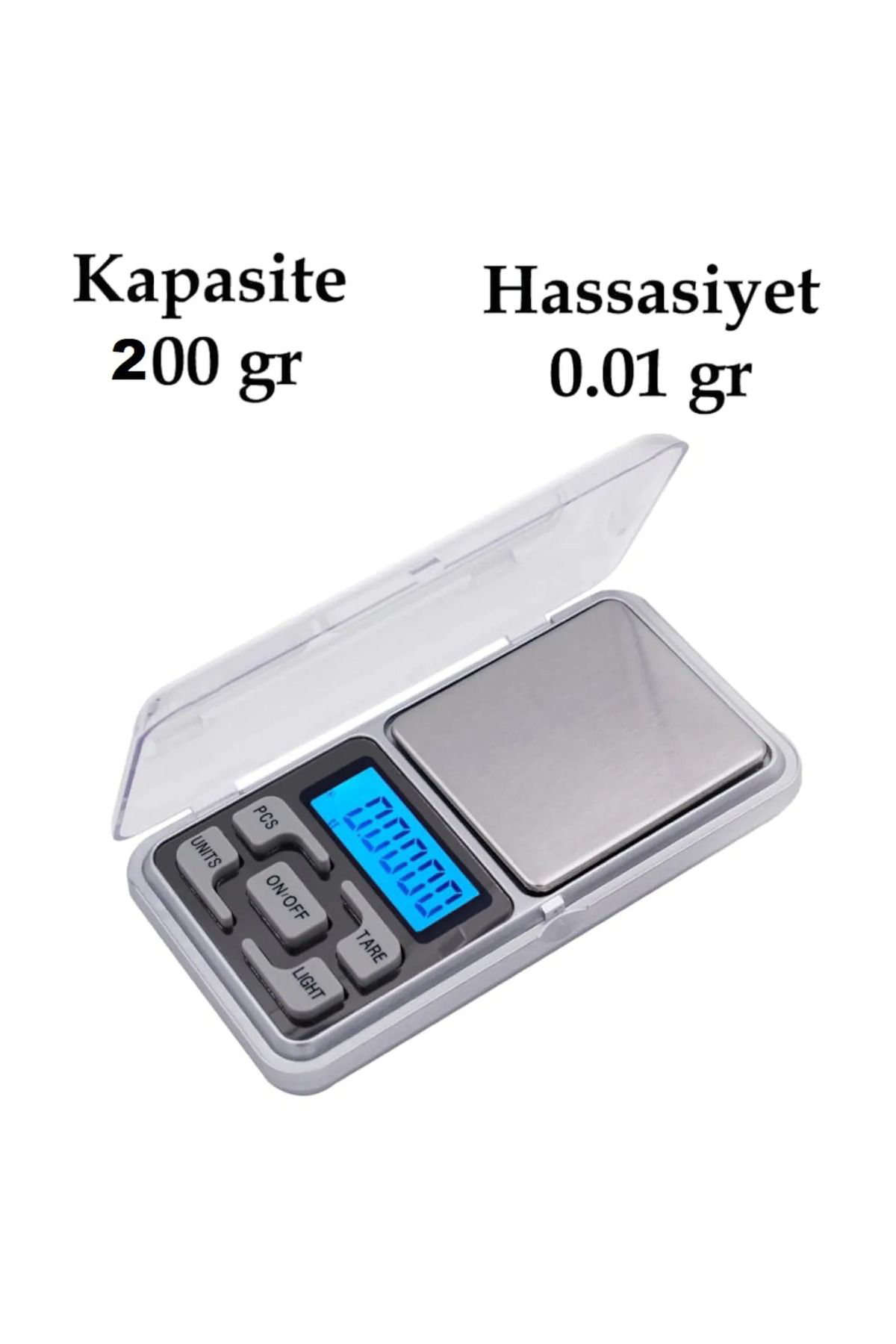 Ok Aksesuar Dijital Hassas Elektronik Kuyumcu Cep Terazisi Tarti 200 Gr / 0.0