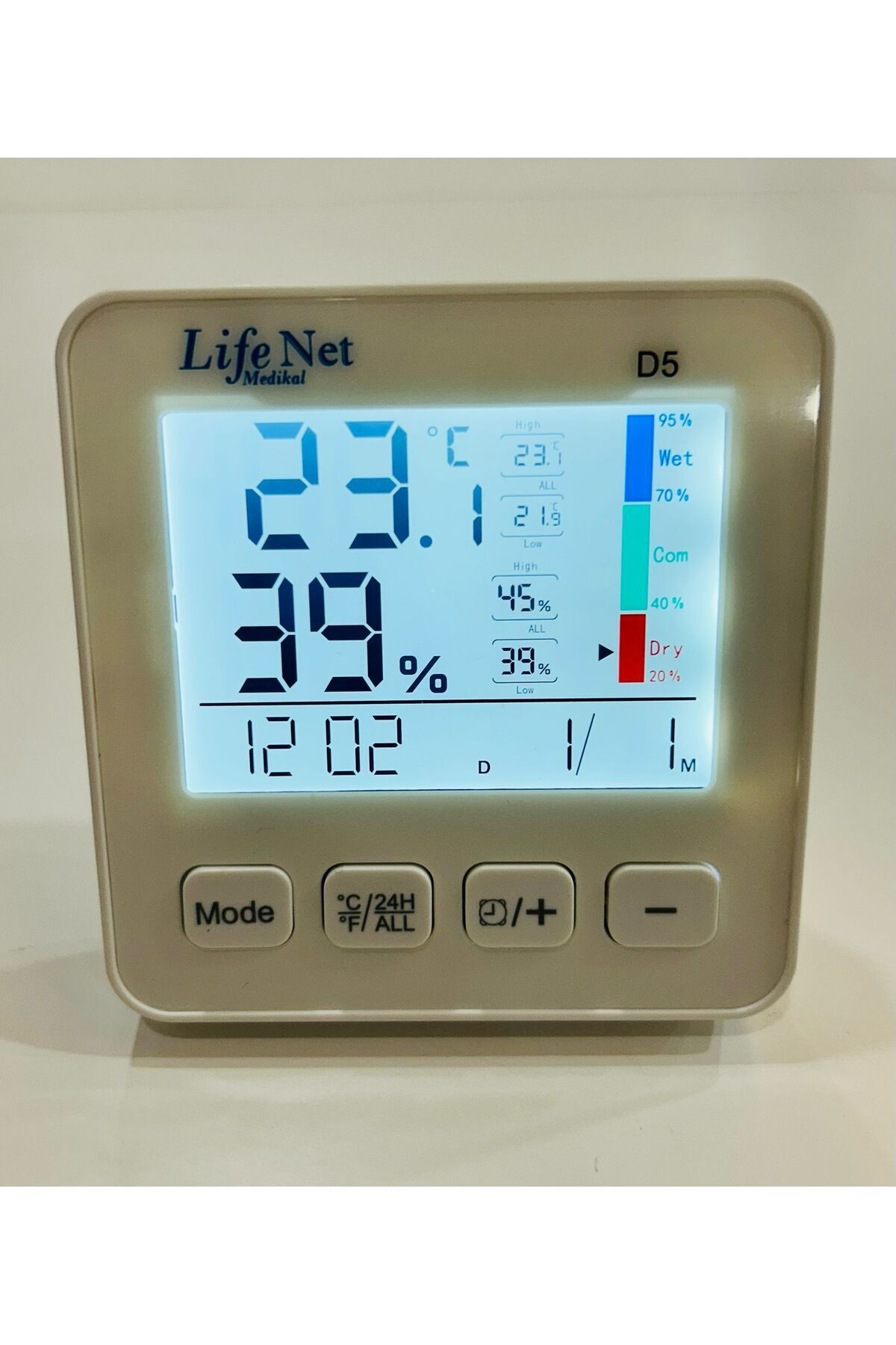 Life Net Medikal Dijital Termometre İsi Ve Nem Ölçer D5
