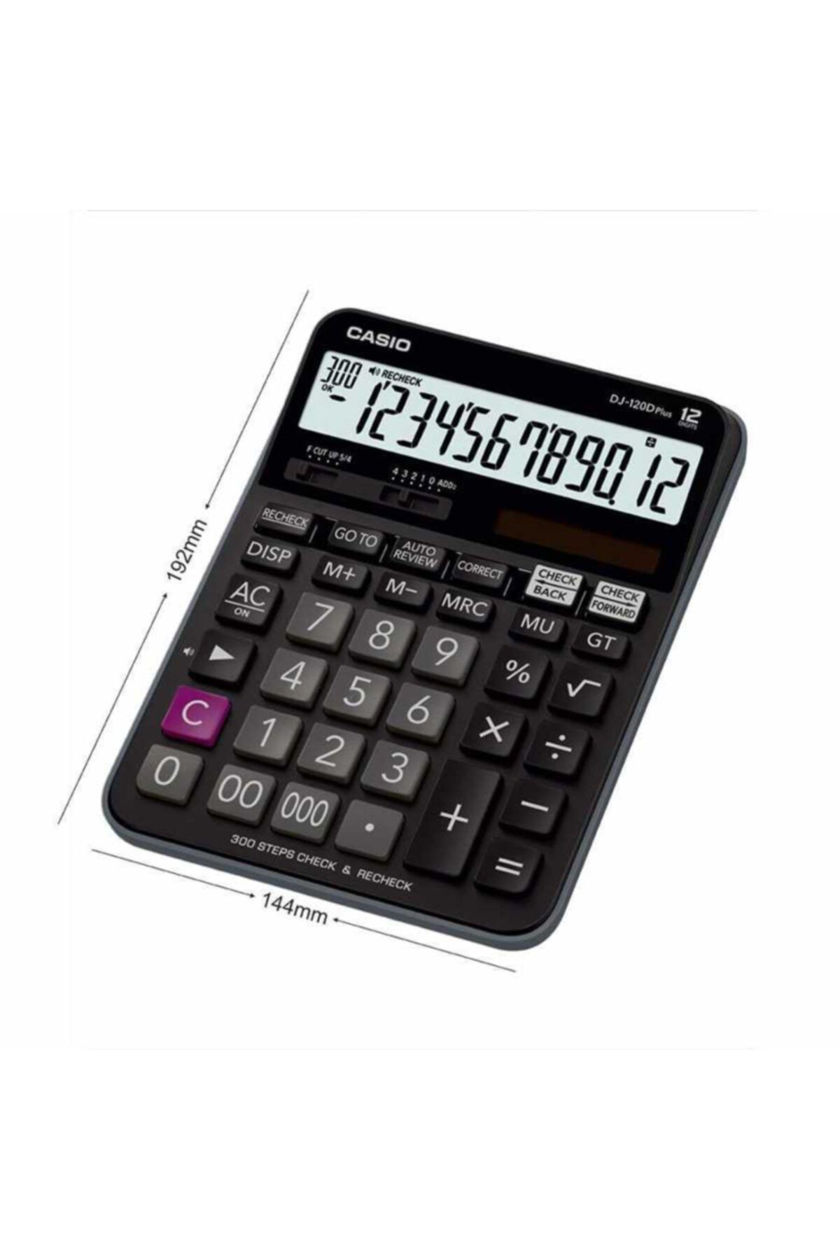 Casio Dj-120D Plus 12 Haneli Büyük Hesap Makinesi