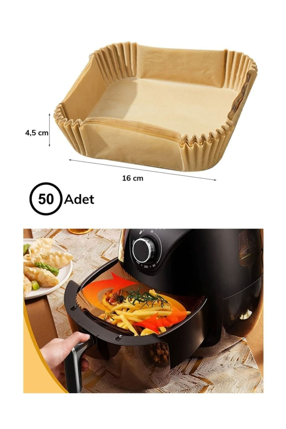 Cvs Dn-00107 Airfryer Pişirme Kağidi Kare 50 Adet -77