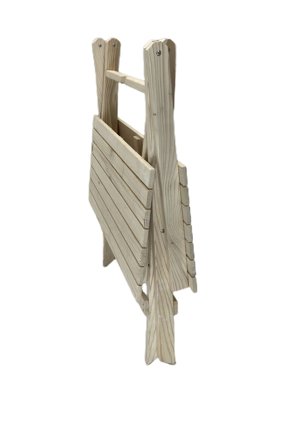 Rusthing Doğal Ahşap 60X60 Cm Katlanir Balkon Teras Piknik Kamp Bahçe Masa