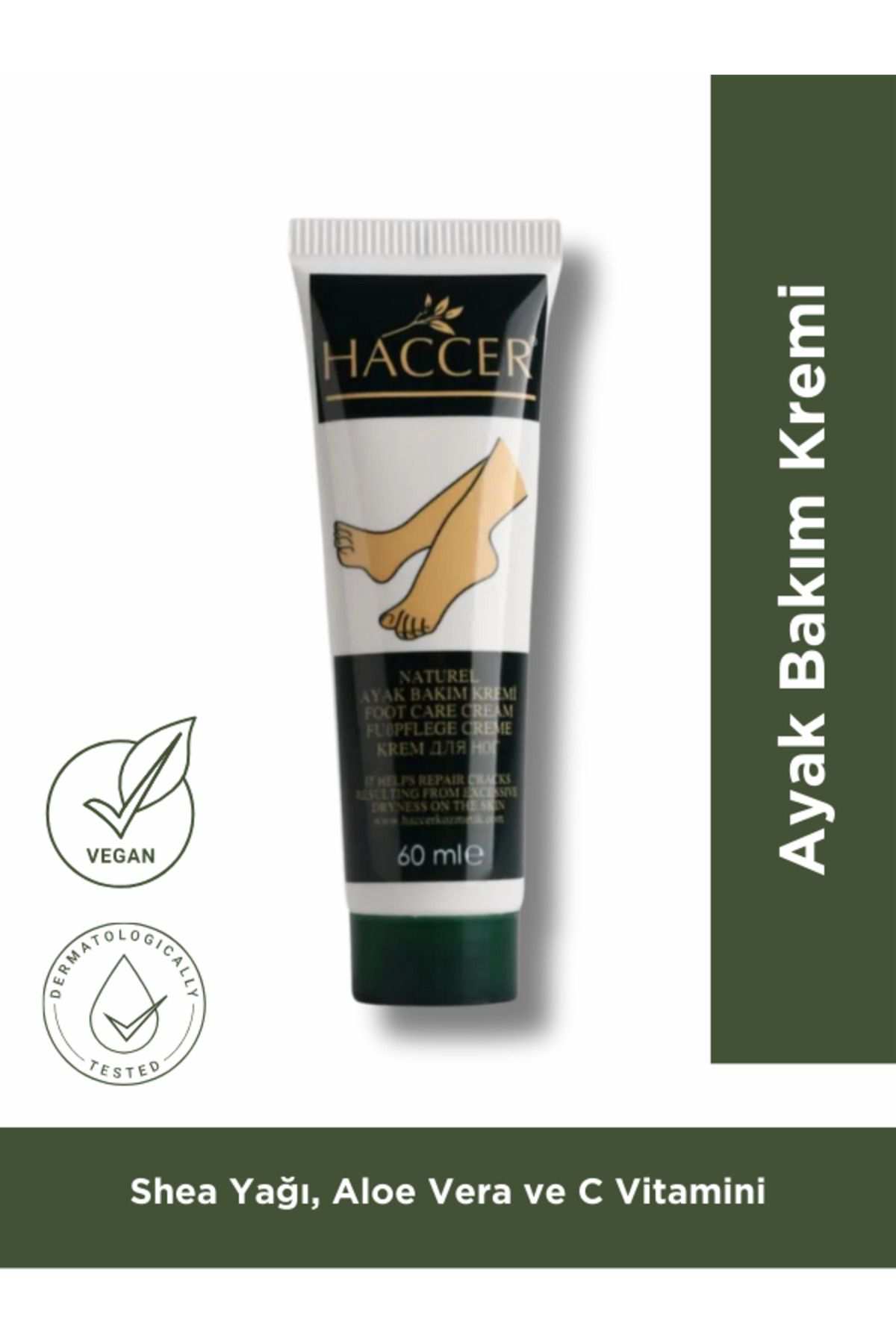 Haccer Doğal Ayak Bakim Kremi 60 Ml