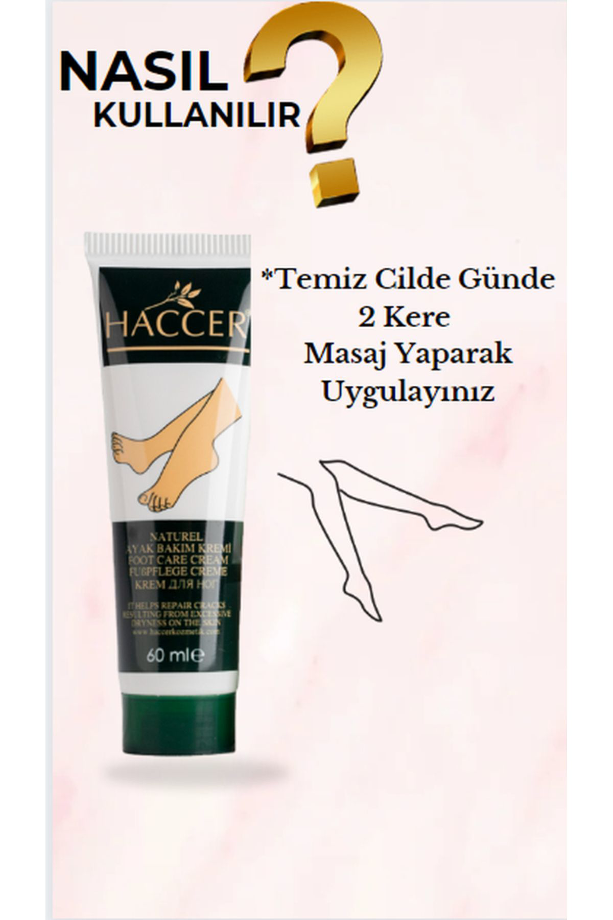 Haccer Doğal Ayak Bakim Kremi 60 Ml