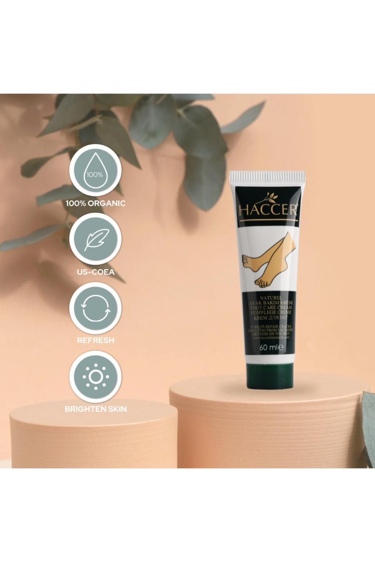Haccer Doğal Ayak Bakim Kremi 60 Ml