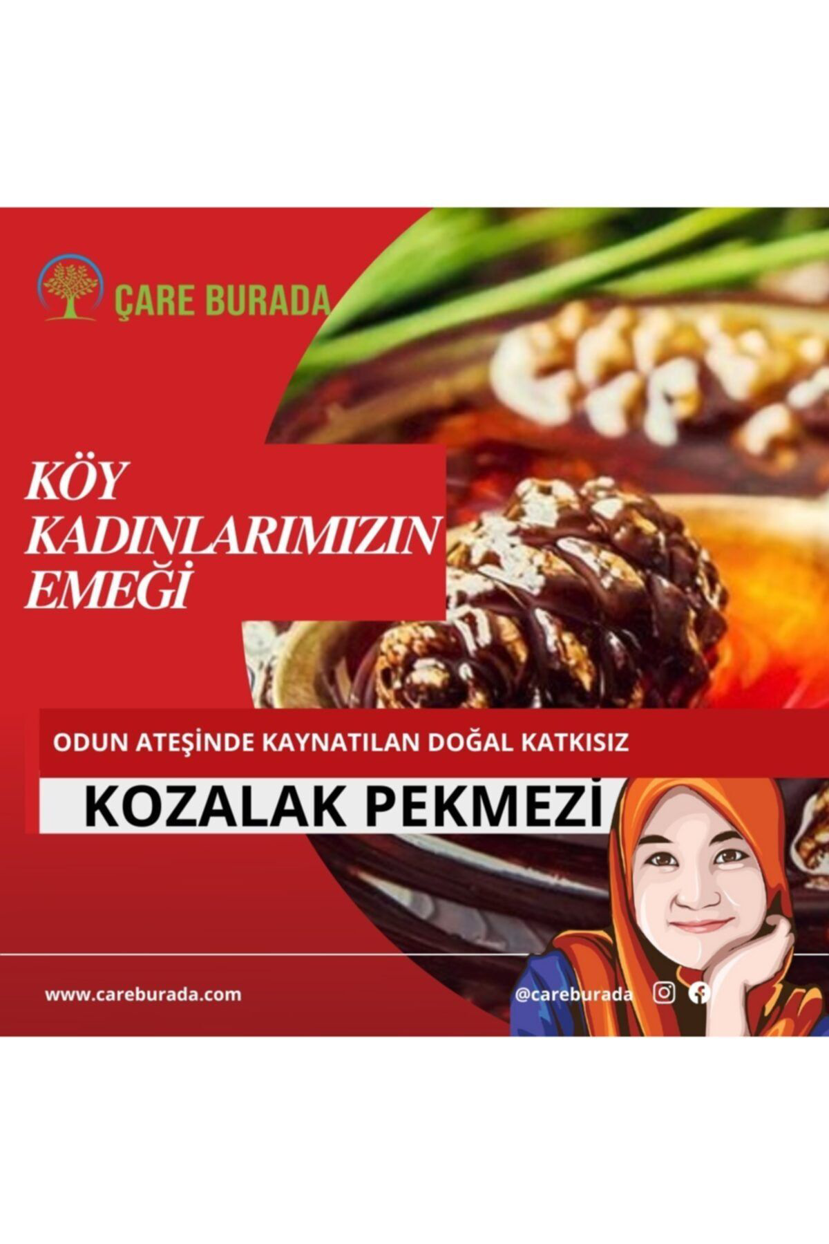 Çare Burada Doğal Kozalak Pekmezi Odun Ateşinden 800 Gr
