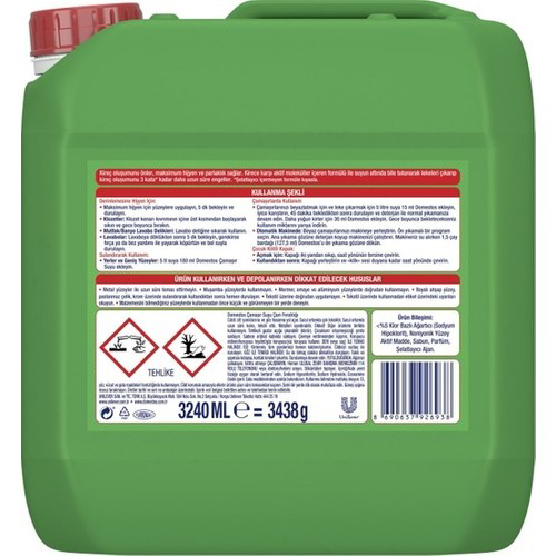 Domestos  Çam Ferahliği Yoğun Kivamli Çamaşir Suyu 3240 Ml X 2